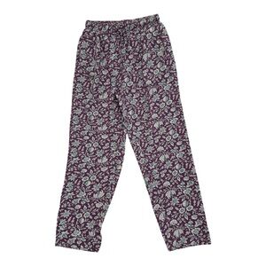 Go Colors Purple Floral Lounge Pajama Pants -Size Small